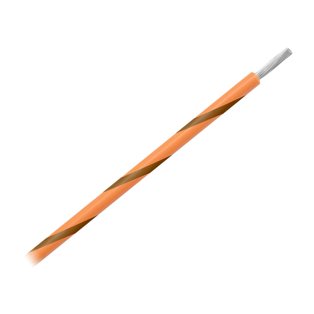 Pacer 14 AWG Gauge Striped Marine Wire 500' Spool - Orange w/Brown Stripe — marine wire