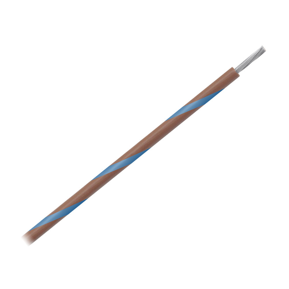 Pacer 16 AWG Gauge Striped Marine Wire 500' Spool - Brown w/Blue Stripe — marine wire