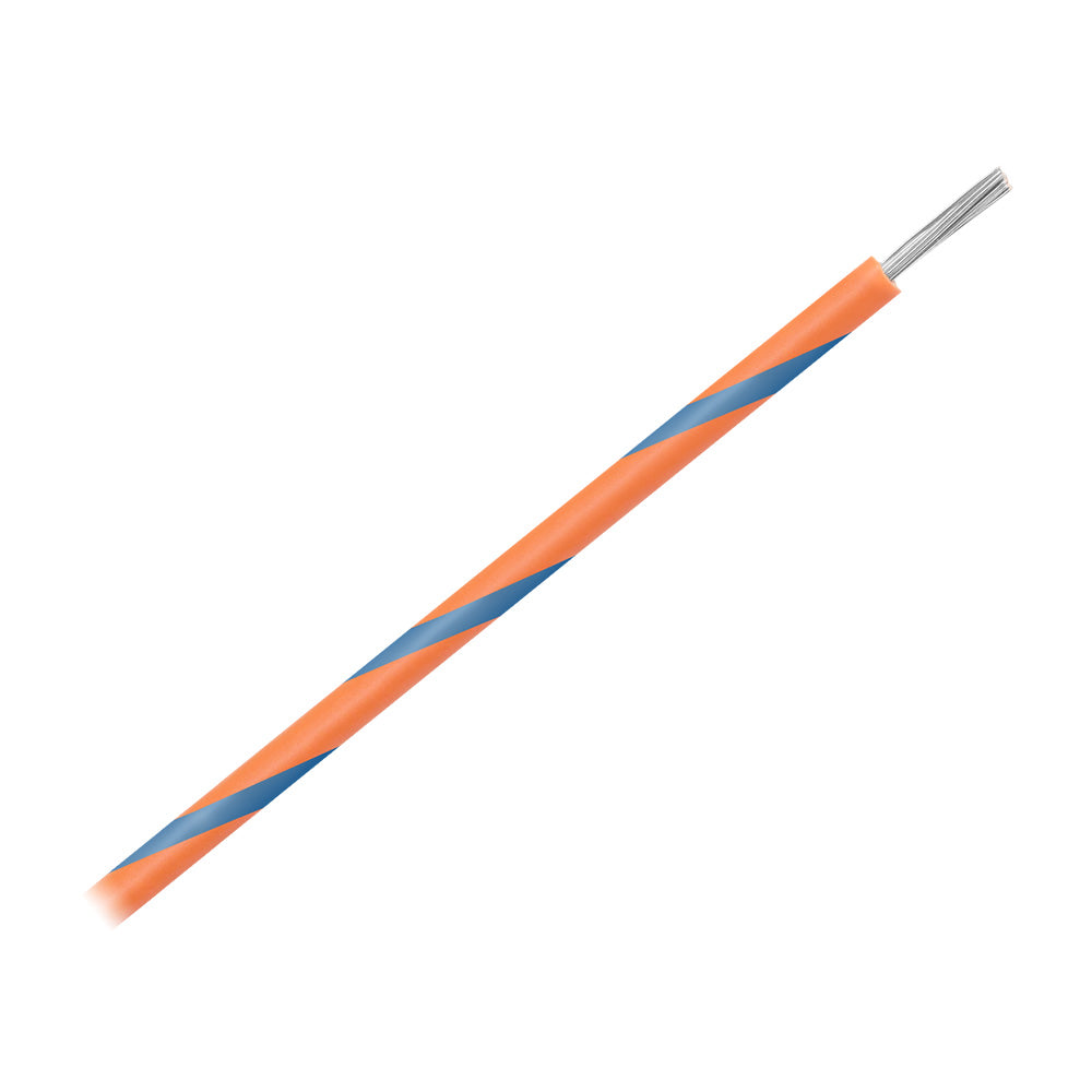 Pacer 16 AWG Gauge Striped Marine Wire 500' Spool - Orange w/Blue Stripe — marine wire