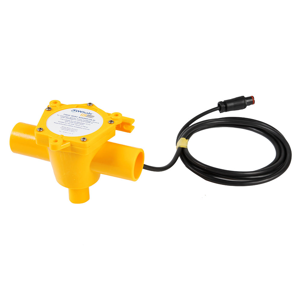Whale Marine Whale 2-Way Waste Manifold 12' Cable 1-1/2" Ports — marine accessories