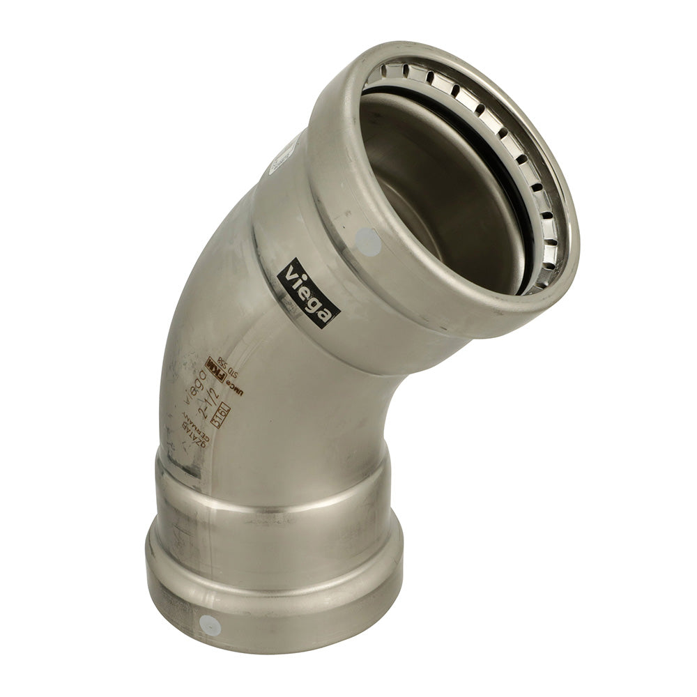 Viega MegaPress 316 FKM 2-1/2" 45 Degree Elbow — marine fittings