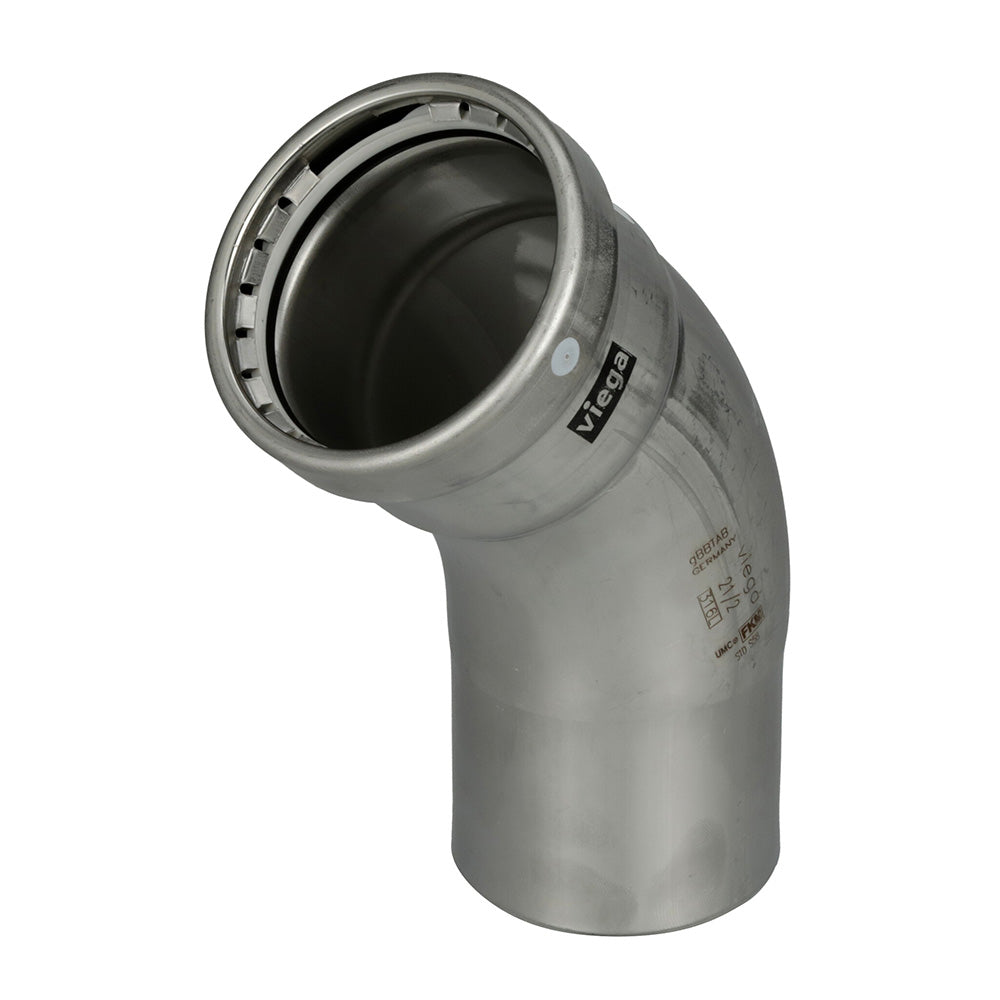 Viega MegaPress 316 FKM 2-1/2" 45 Degree Street Elbow — marine fittings