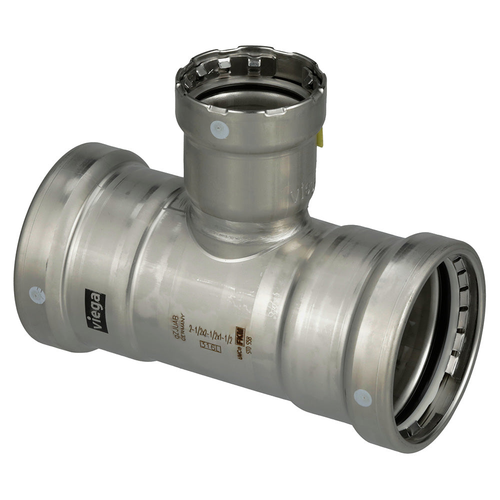 Viega MegaPress 316 FKM Tee - 2-1/2" x 2-1/2" x 2-1/2" — marine fittings