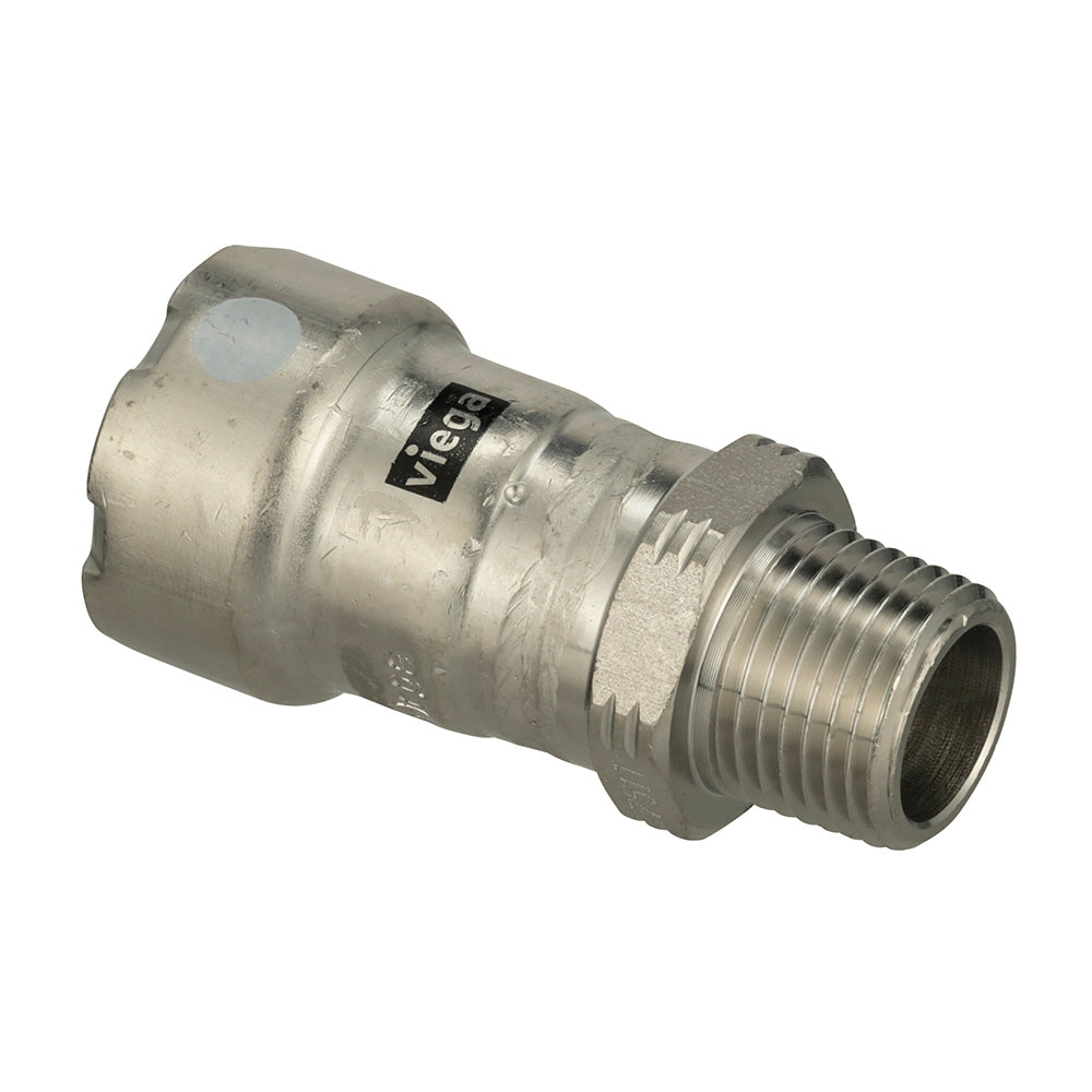 Viega MegaPress 316 FKM MPT Adapter - 3/4" x 1/2" (MPT) — marine fittings