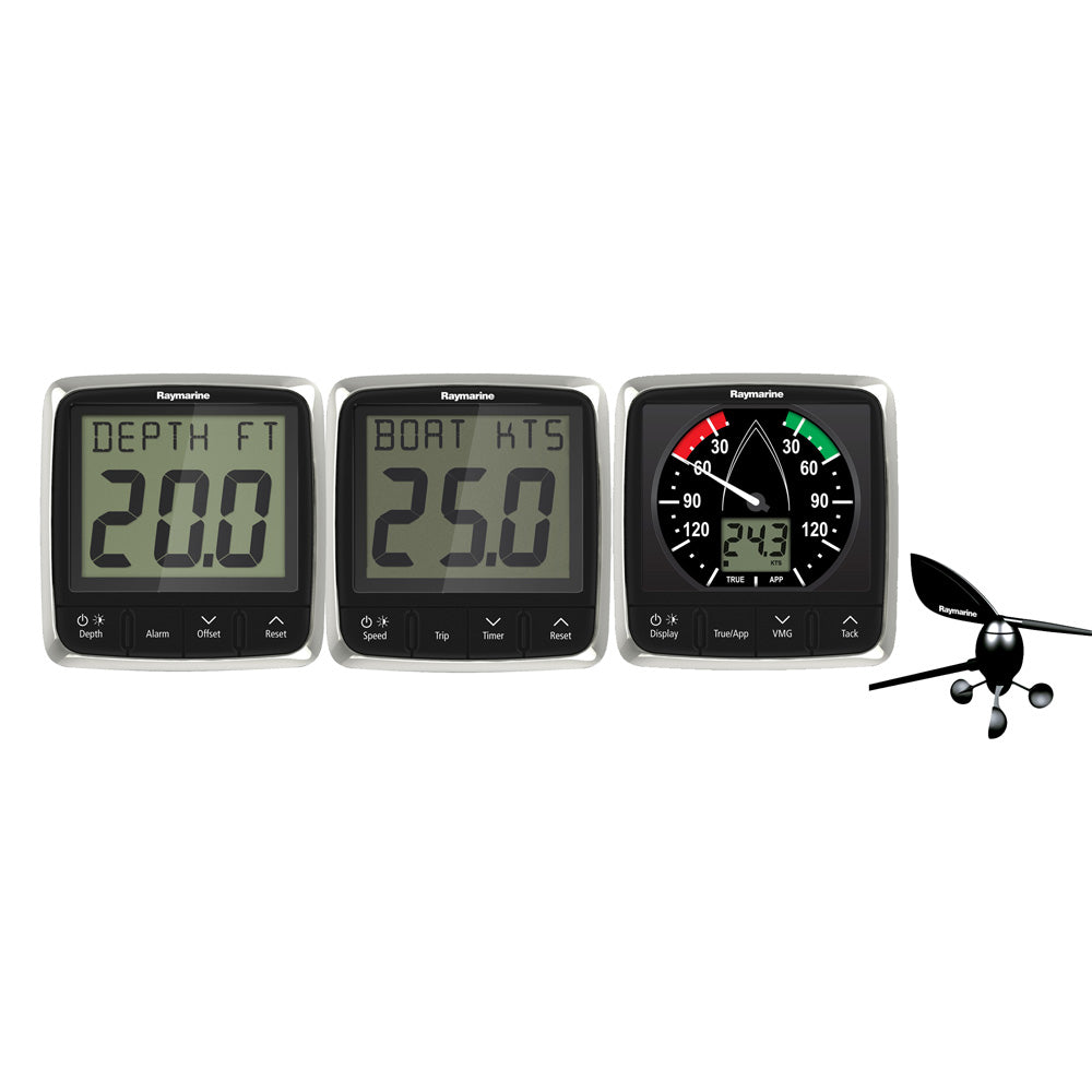 Raymarine i50/i60 Wind, Speed, Depth System Pack w/Transducers — marine instruments