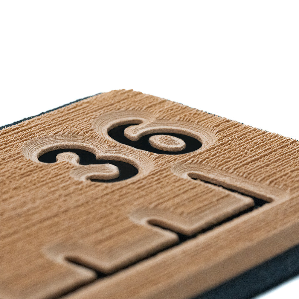 SeaDek 36” Routed Ruler - 6mm - Brushed Texture - Mocha/Black — marine deck / galley