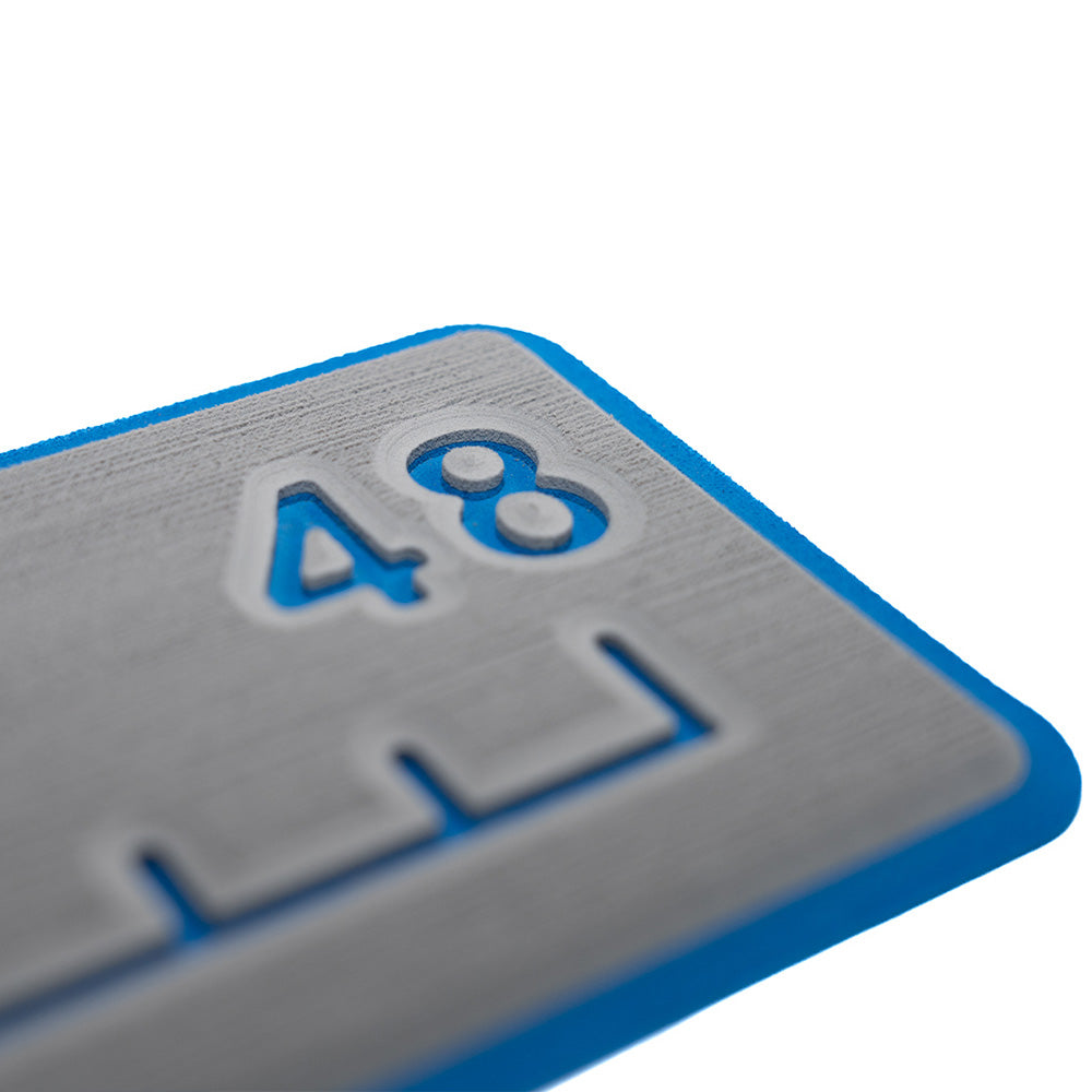 SeaDek 48” Routed Ruler - 6mm - Brushed Texture - Storm Grey/Bimini Blue — marine deck / galley