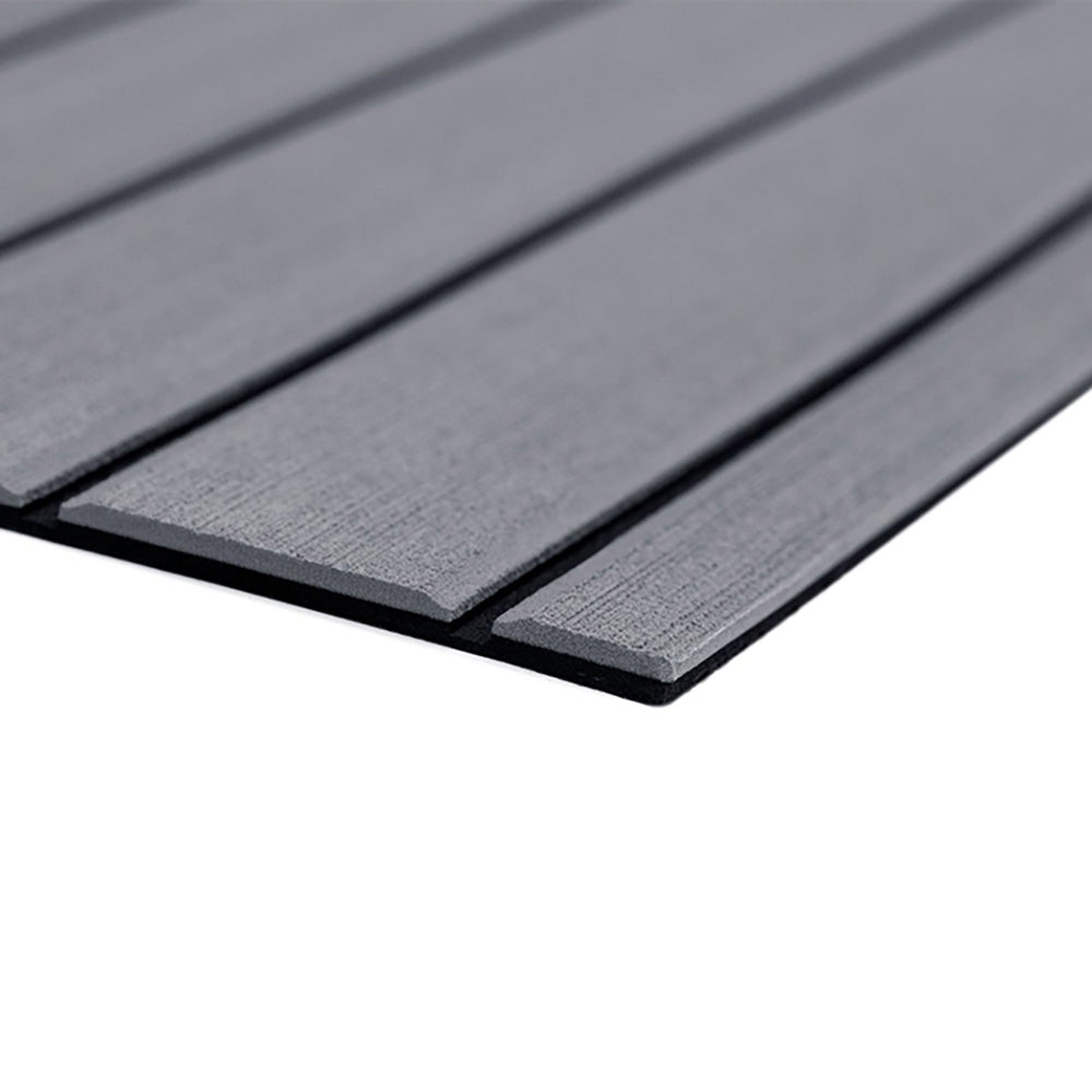 SeaDek 40" x 80" 6mm Teak Full Sheet - Brushed Texture - Storm Grey/Black (1016mm x 2032mm x 6mm) — marine deck / galley