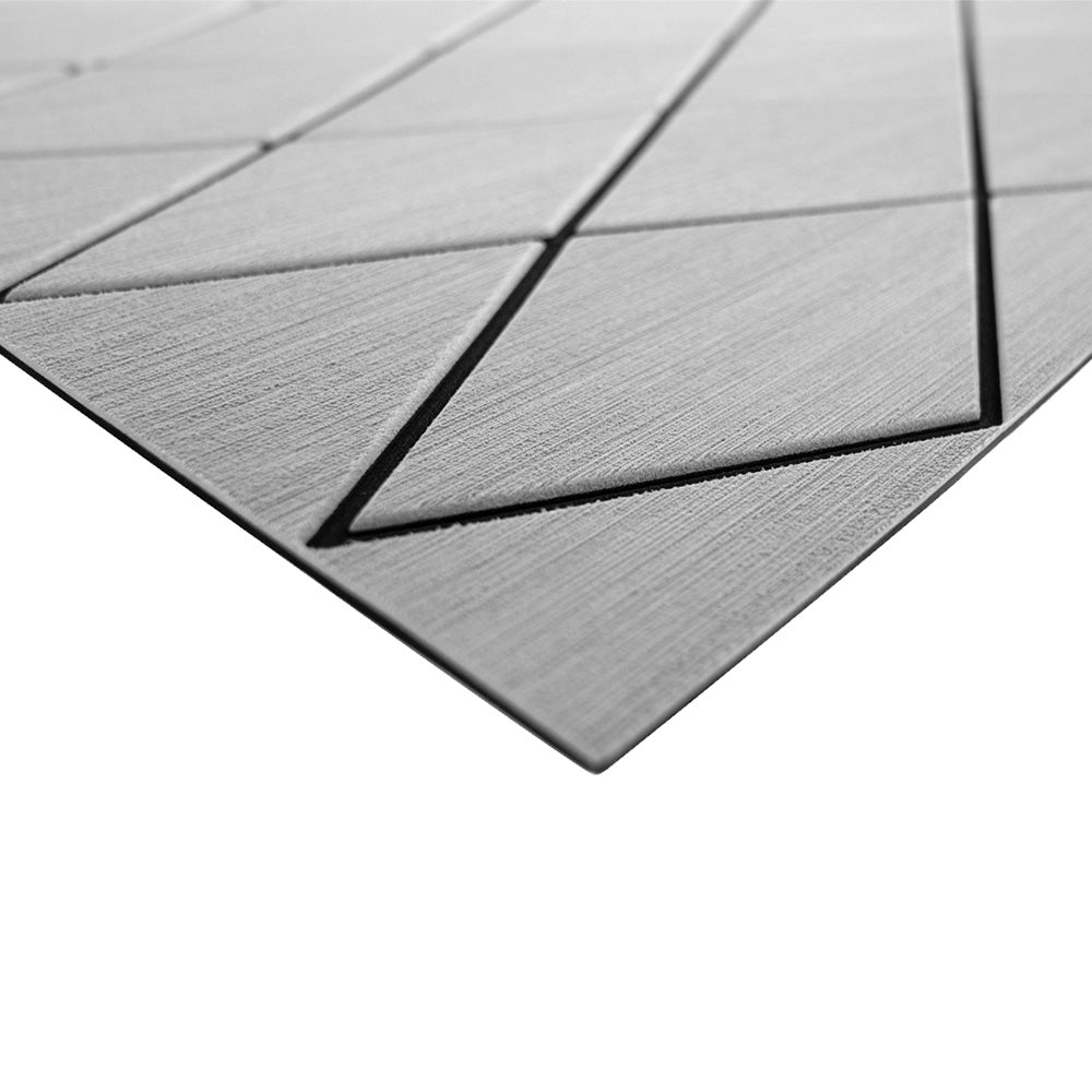 SeaDek 40" x 80" 6mm Two Color Diamond Full Sheet - Brushed Texture - Storm Grey/Black (1016mm x 2032mm x 6mm) — marine deck / galley