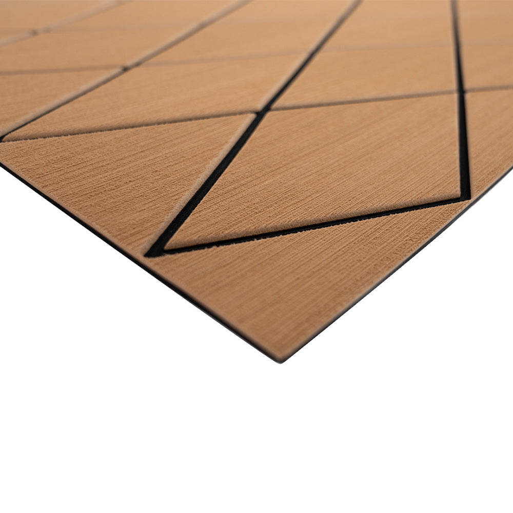 SeaDek 40" x 80" 6mm Two Color Diamond Full Sheet - Brushed Texture - Mocha/Black (1016mm x 2032mm x 6mm) — marine deck / galley