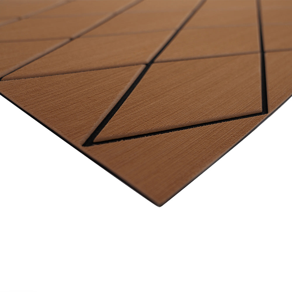 SeaDek 40" x 80" 6mm Two Color Diamond Full Sheet - Brushed Texture - Brown/Black (1016mm x 2032mm x 6mm) — marine deck / galley