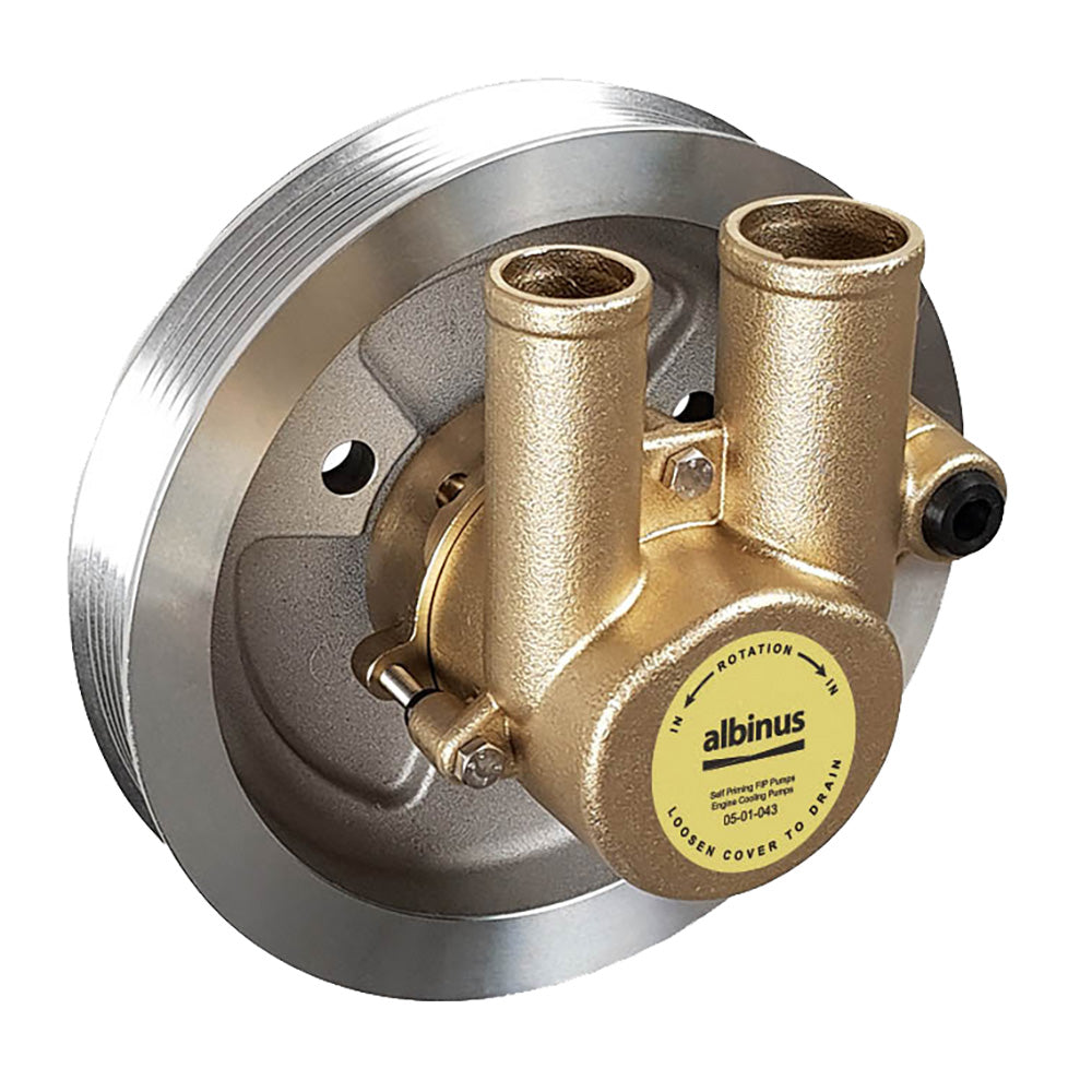 Albin Group Engine Cooling Pump f/Volvo Gas Serpentine Belt 1 Groove — marine engine cooling pumps