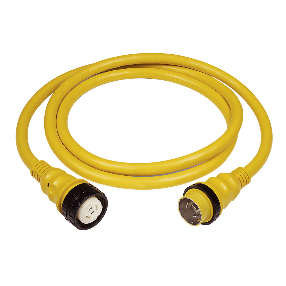 Marinco 50 AMP 125V Shore Power Cable - 75' - Yellow — marine shore power