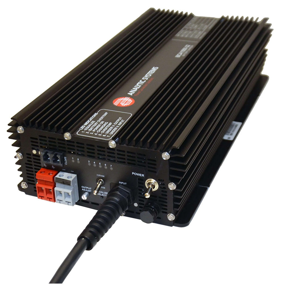 Analytic Systems AC Charger 2-Bank 70A, 12V Out, 85-264VAC In Power-Factor Correction — marine battery chargers