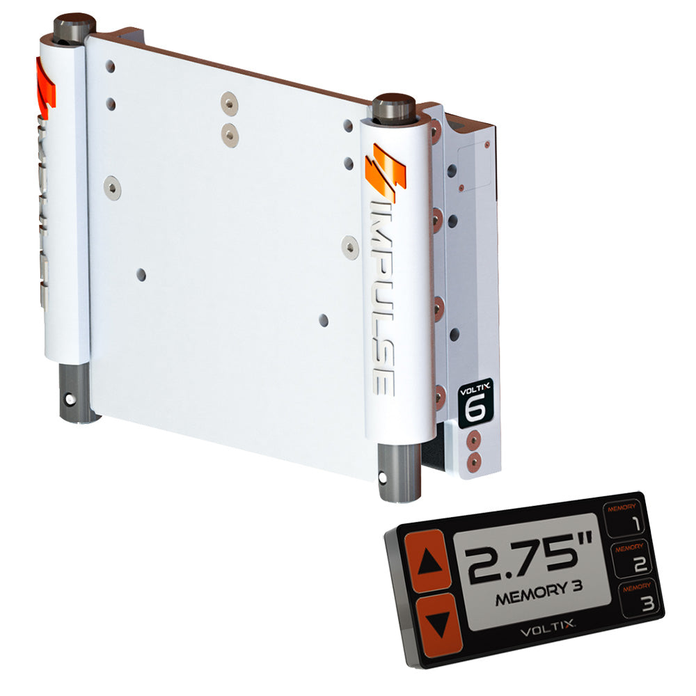 IMPULSE 6" Set Back Electric Jack Plate w/Smart Control - White Cerakote — marine jack plates