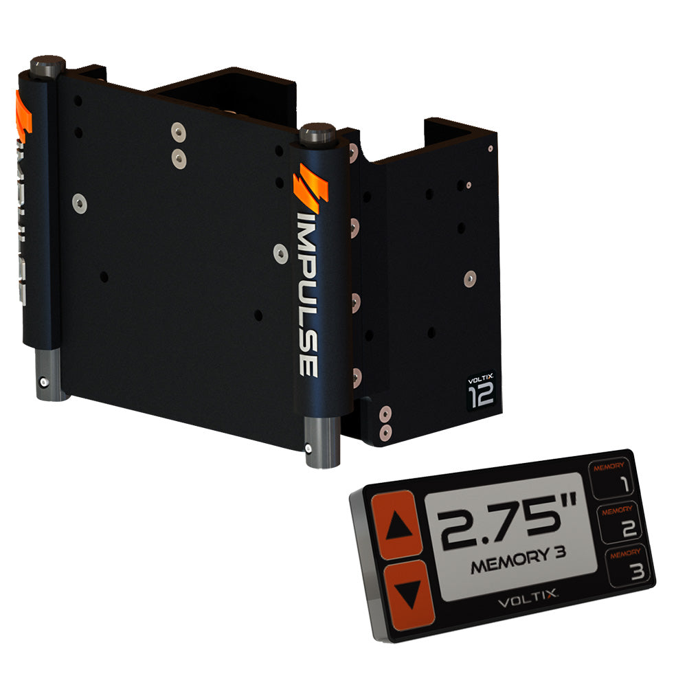 IMPULSE XL 12" Set Back Electric Jack Plate w/Smart Control - Black Anodized — marine jack plates