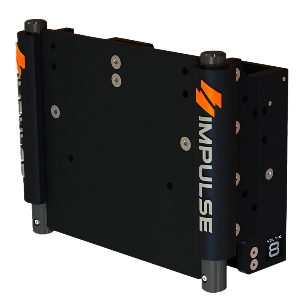 IMPULSE 8" Set Back Electric Jack Plate w/Standard Control - Black Anodize — marine jack plates