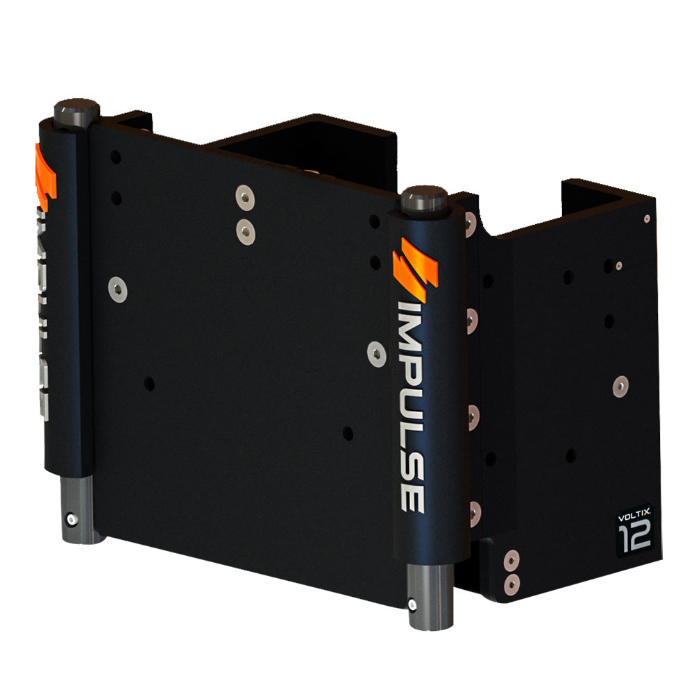 IMPULSE 12" Set Back Electric Jack Plate w/Standard Control - Black Anodize — marine jack plates