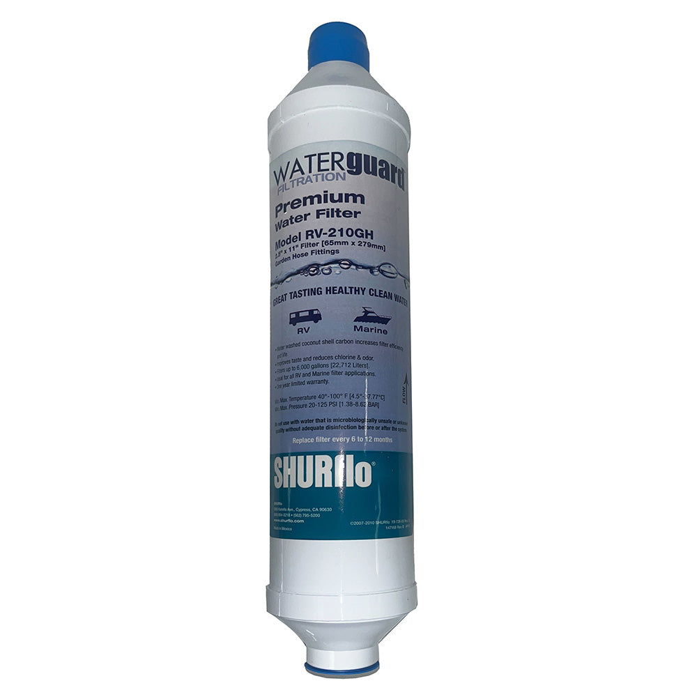 Shurflo by Pentair City Water Entry In-Line Filter w/Garden Hose Ends — marine accessories