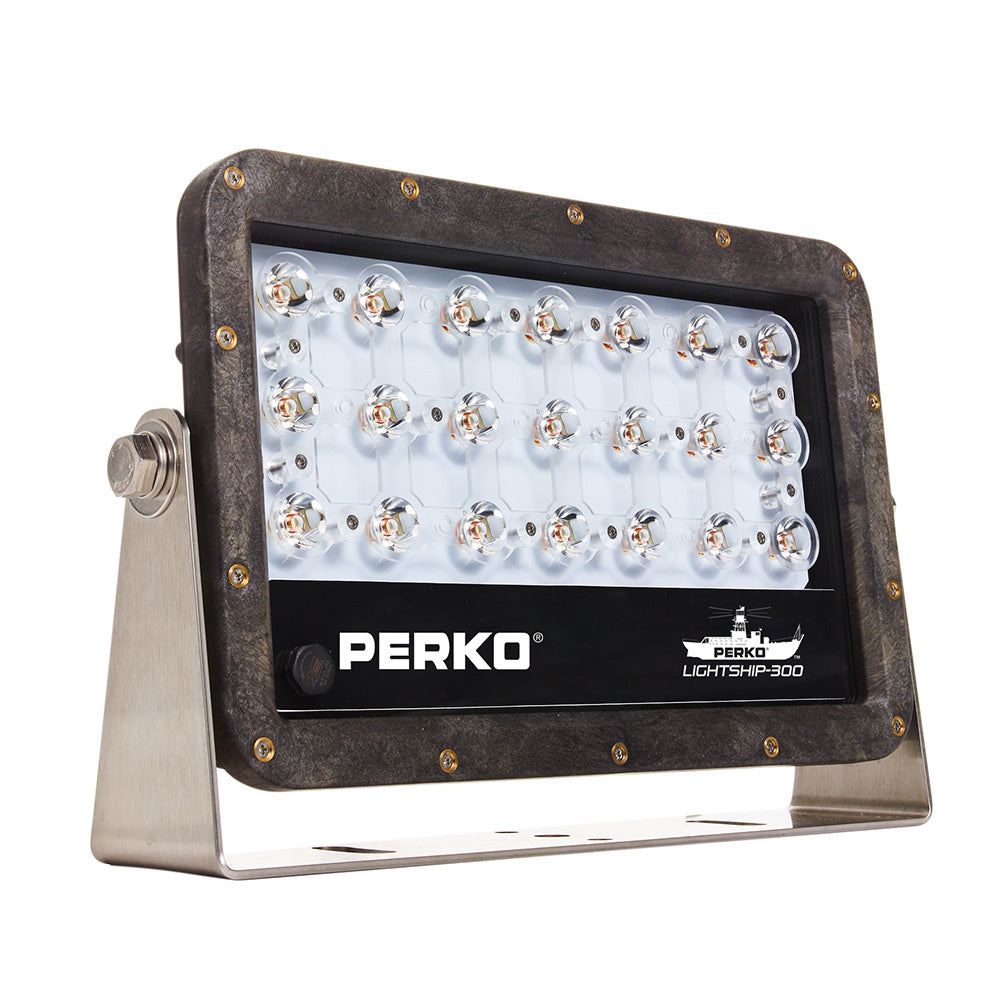 Perko Lightship 100 LED High Performance Spotlight - 12/24V - Black — marine flood/spreader lights