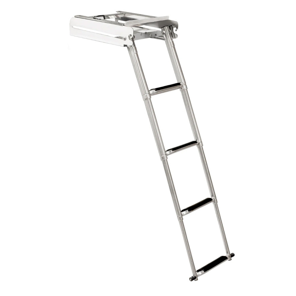 Whitecap 304 Stainless Steel 4-Step Sliding Under Platform Ladder — marine ladders
