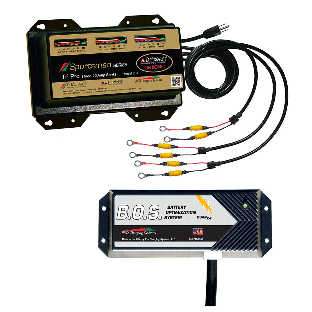 Dual Pro SS3 3 Bank Battery Charger w/3 Bank B.O.S. — marine battery chargers