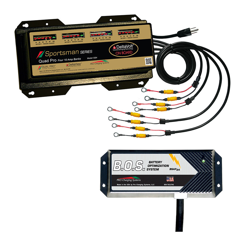Dual Pro SS4 4 Bank Battery Charger w/2 Bank B.O.S. — marine battery chargers