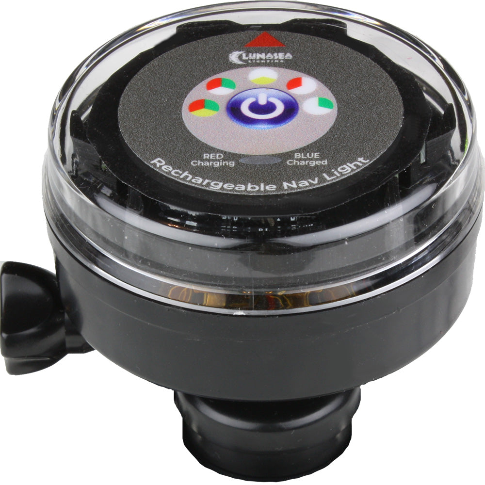 Lunasea Lighting Lunasea Rechargeable Tri-Color Portable Navigation Light (No Mount) - Black — marine navigation lights
