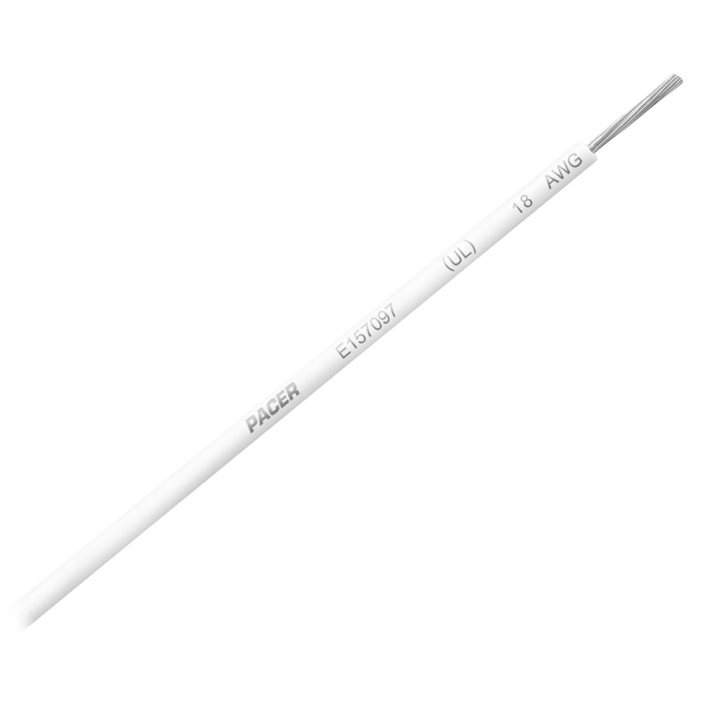 Pacer White 18 AWG UL Marine Wire - 35' — marine wire