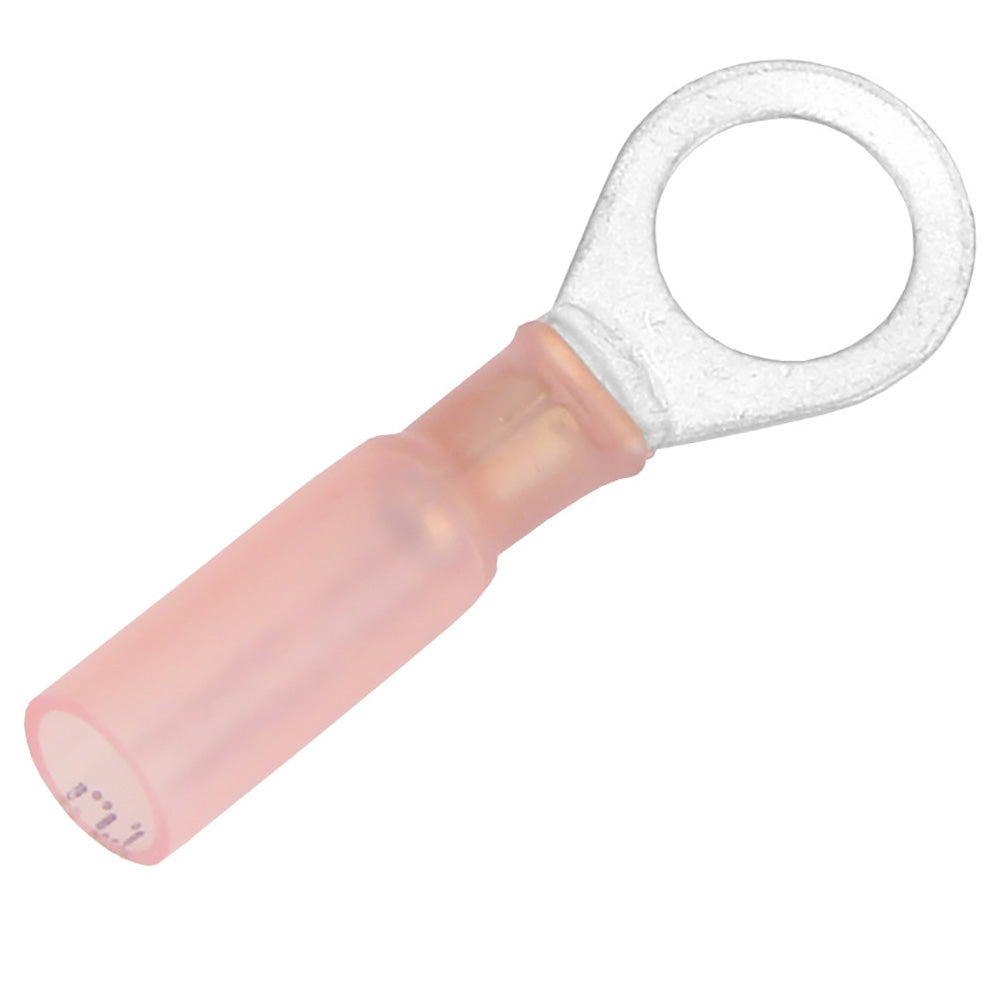 Pacer 22-18 AWG Heat Shrink Ring Terminal - 5/16" Stud Size - 25 Pack — marine terminals