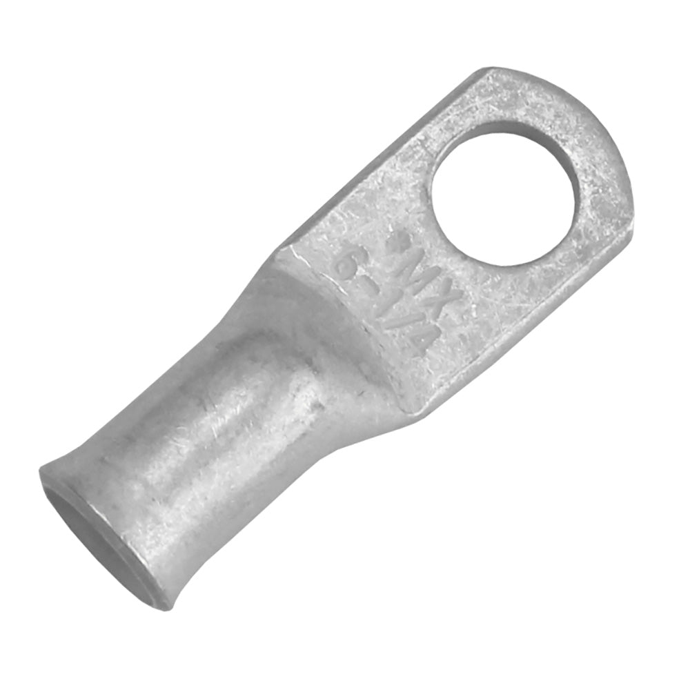 Pacer Tinned Lug 6 AWG - 1/4" Stud Size - 10 Pack — marine terminals