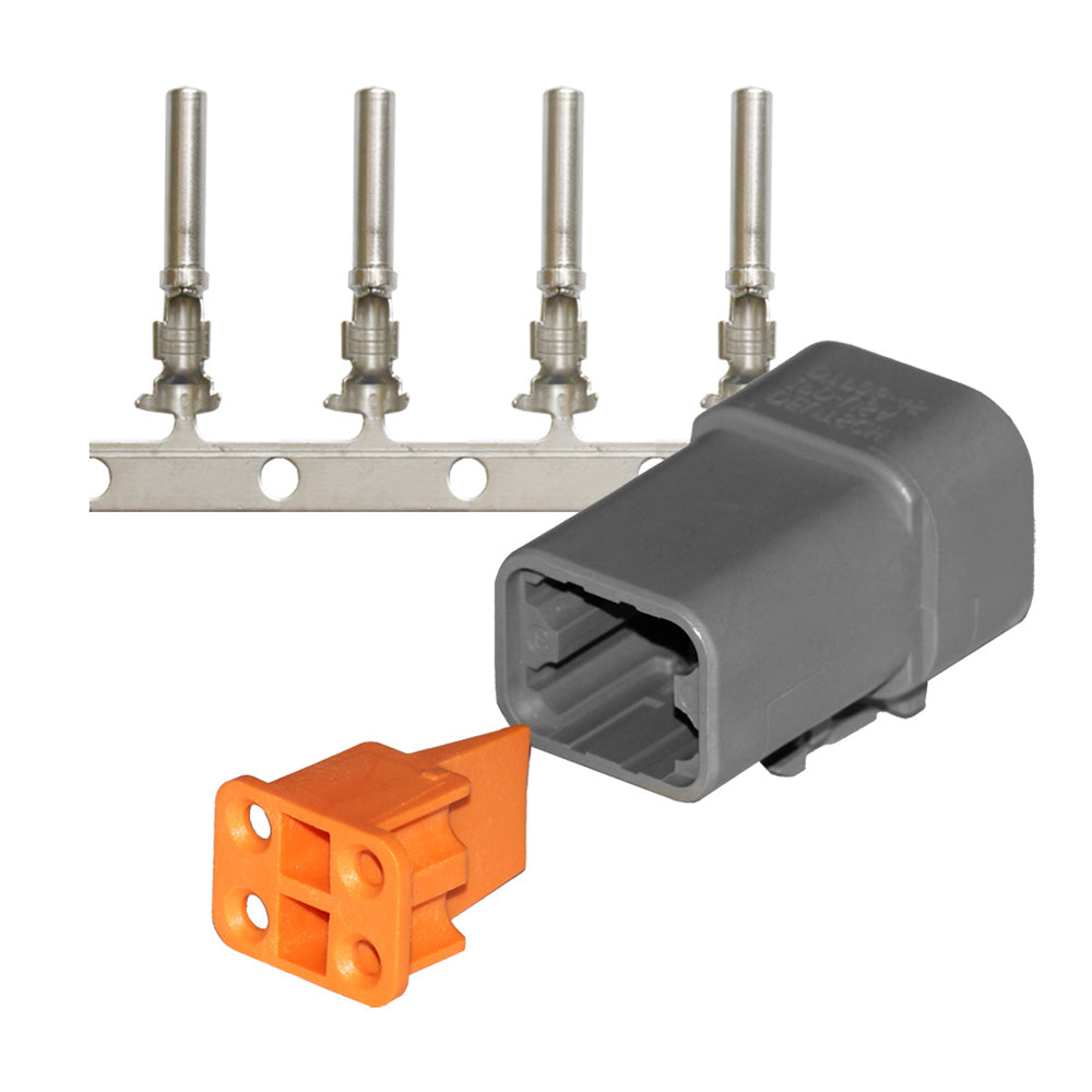 Pacer DTP Deutsch Plug Repair Kit - 14-12 AWG (4 Position) — marine terminals