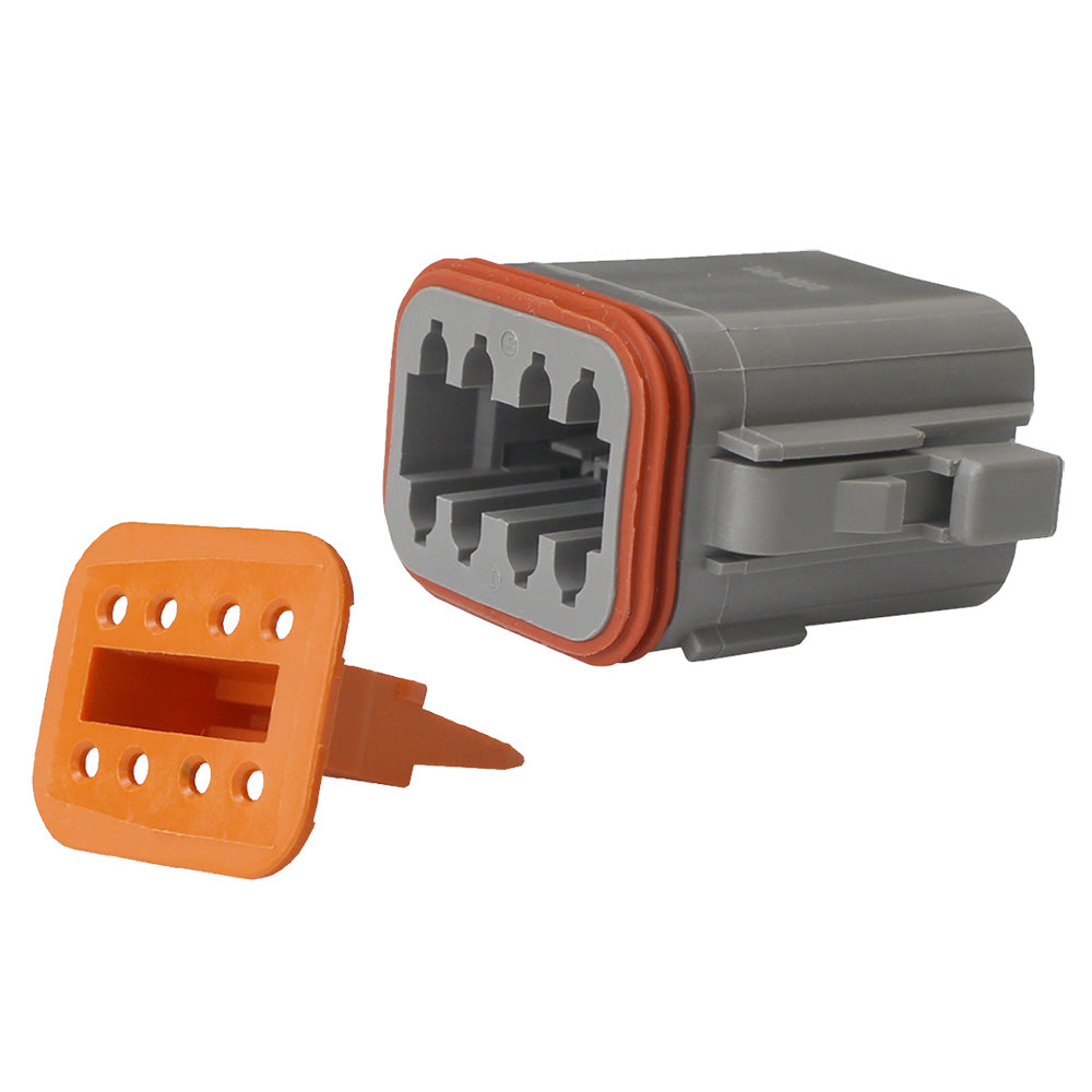 Pacer Deutsch DT Plug & Wedge Lock Kit - 8 Position - 5 Pack — marine terminals