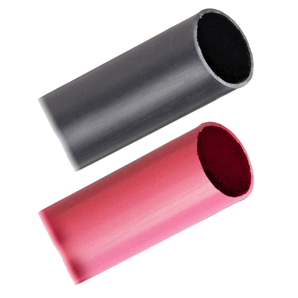Pacer Battery Cable Heavy Wall Heat Shrink Tubing - 1" x 3" - Black/Red (2-Pieces Combo Pack) — marine wire management