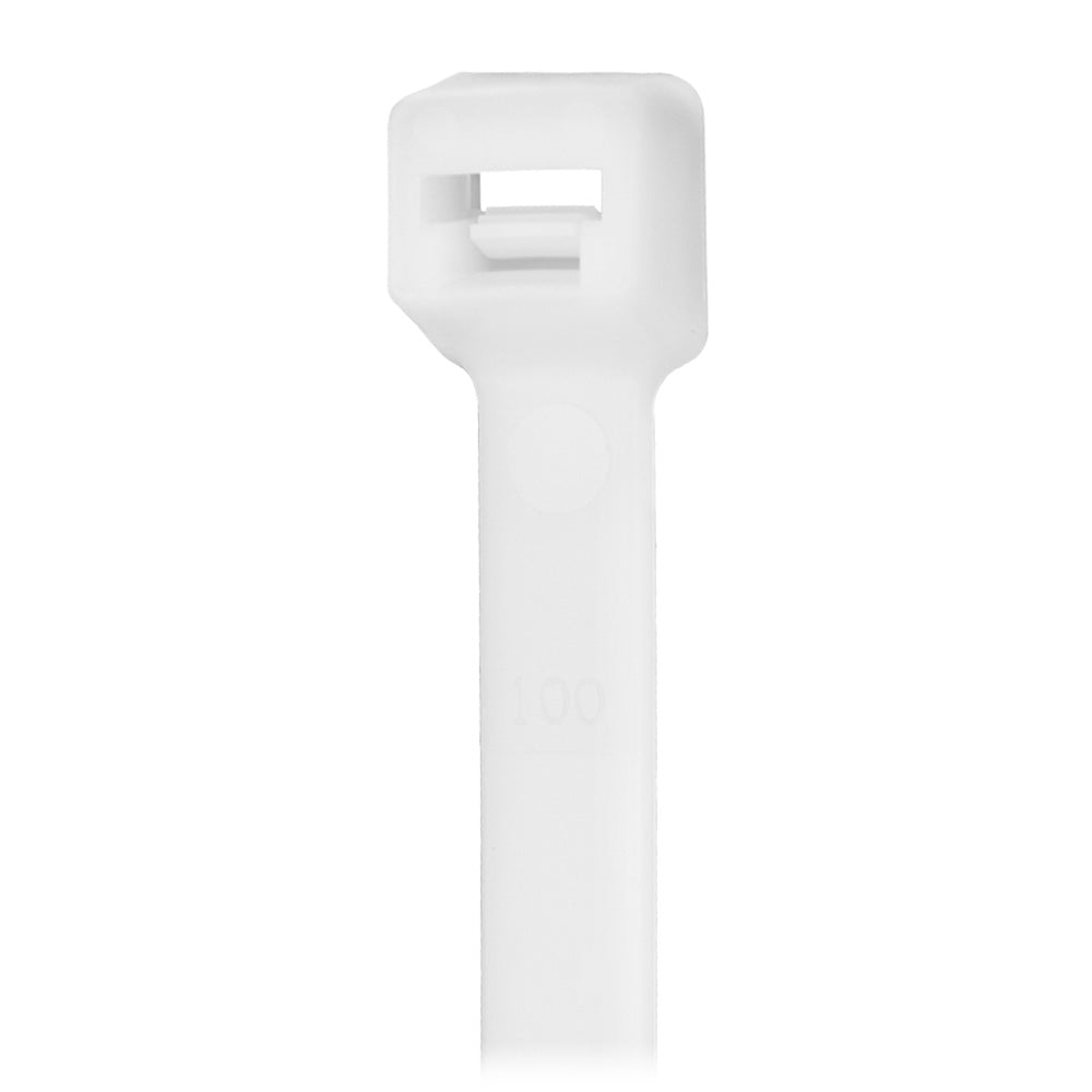 Pacer 8" Cable Tie - Natural Color - 50lb Tensile Strength - 2" Bundle Diameter - 100 Piece Bag — marine wire management