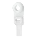 Pacer 8" Cable Tie w/Mounting Ring - Natural Color - 50lb Tensile Strength - 2" Bundle Diameter - 100 Piece Bag — marine wire management