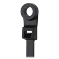 Pacer 8" Cable Tie w/Mounting Ring - Black - 50lb Tensile Strength - 2" Bundle Diameter - 100 Piece Bag — marine wire management
