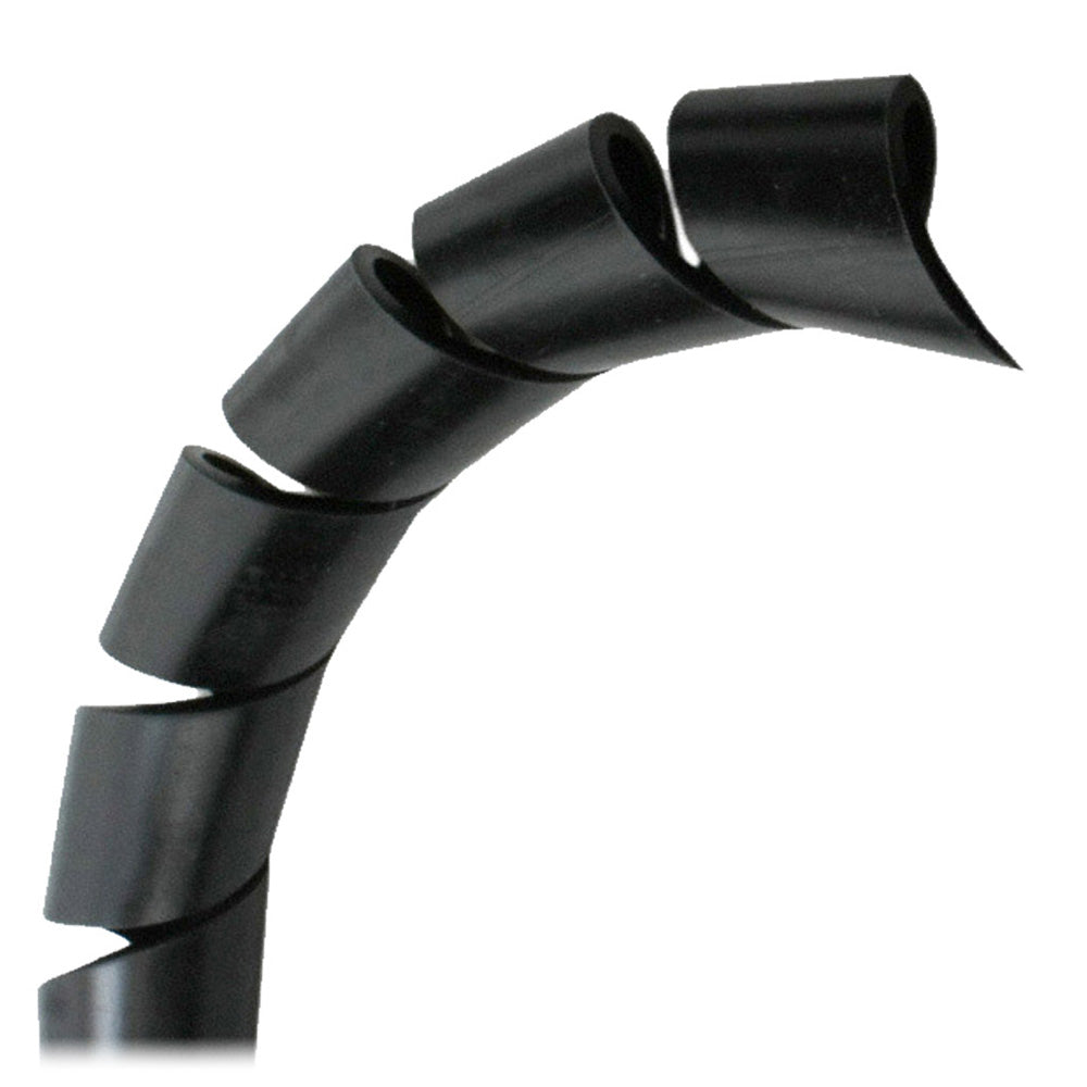 Pacer 1" Spiral Wrap - Black - 100' Roll — marine wire management