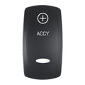 Pacer Actuator - 'ACCY' f/V Series Contura Switches - Black - Laser Etched (Top/Bottom Light) — marine switches & accessories