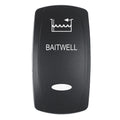 Pacer Actuator - 'BAITWELL' f/V Series Contura Switches - Black - Laser Etched (Top/Bottom Light) — marine switches & accessories