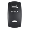 Pacer Actuator - 'FISHBOX' f/V Series Contura Switches - Black - Laser Etched (Top/Bottom Light) — marine switches & accessories