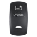 Pacer Actuator - 'LIVEWELL' f/V Series Contura Switches - Black - Laser Etched (Top/Bottom Light) — marine switches & accessories