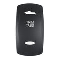 Pacer Actuator - 'TRIM TABS' f/V Series Contura Switches - Black - Laser Etched (Top/Bottom Light) — marine switches & accessories