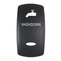 Pacer Actuator - 'WASHDOWN' f/V Series Contura Switches - Black - Laser Etched (Top/Bottom Light) — marine switches & accessories