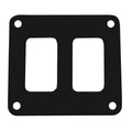 Pacer Switch Panel - 2 Switch & 1 Row - 3" x 2.75" - Black Powder Coated Aluminum — marine electrical panels