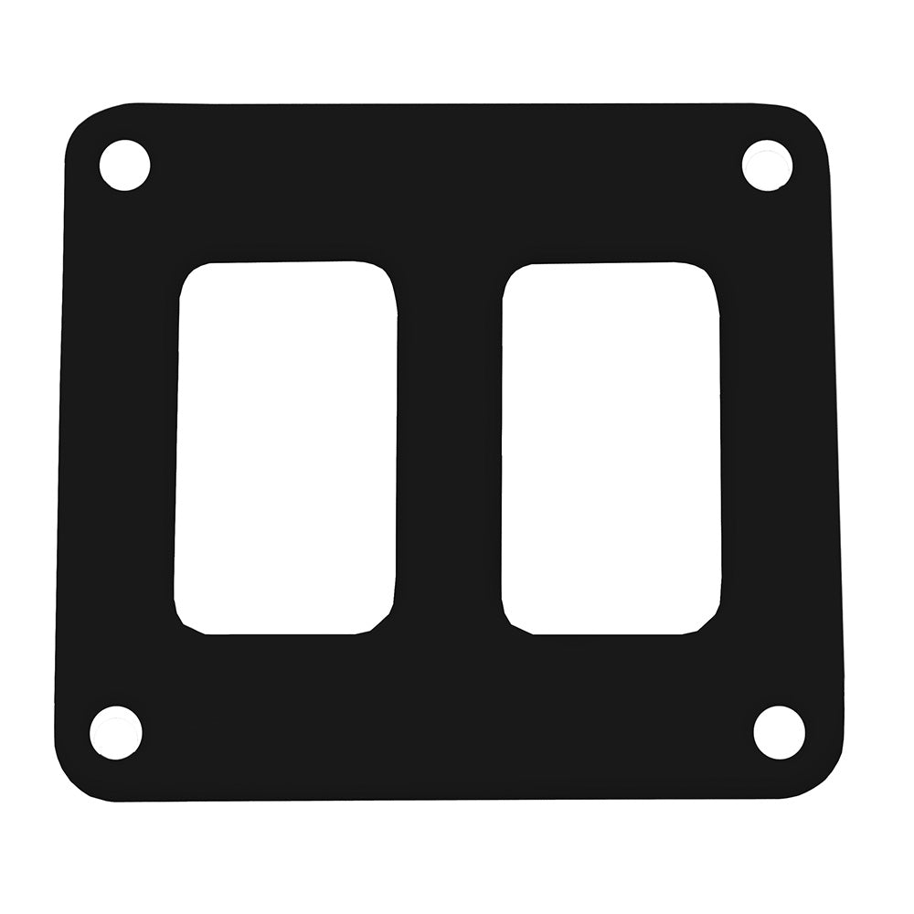 Pacer Switch Panel - 2 Switch & 1 Row - 3" x 2.75" - Black Powder Coated Aluminum — marine electrical panels