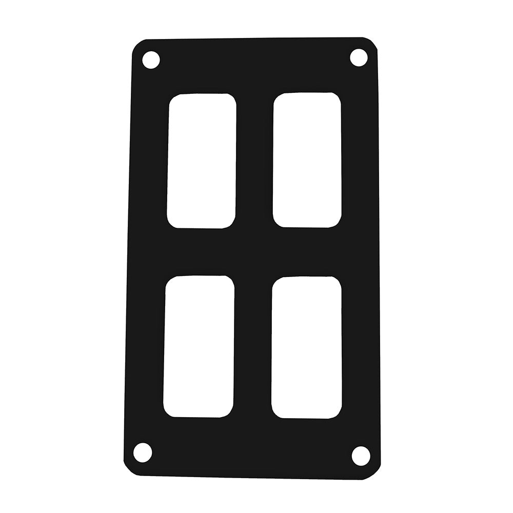 Pacer Switch Panel - 2 Switch & 2 Row - 3" x 4.75" - Black Powder Coated Aluminum — marine electrical panels