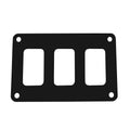 Pacer Switch Panel - 3 Switch & 1 Row - 4.25" x 2.75" - Black Powder Coated Aluminum — marine electrical panels