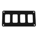 Pacer Switch Panel - 4 Switch & 1 Row - 5.5" x 2.75" - Black Powder Coated Aluminum — marine electrical panels