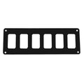 Pacer Switch Panel - 6 Switch & 1 Row - 8" x 2.75" - Black Powder Coated Aluminum — marine electrical panels
